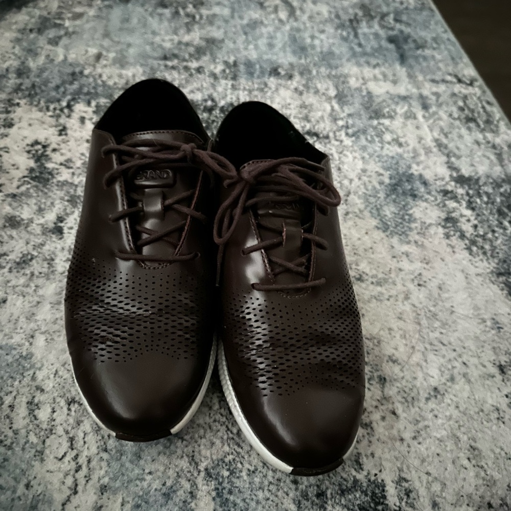 Cole Haan Women's Perforated Leather Sneakers - Dark Brown